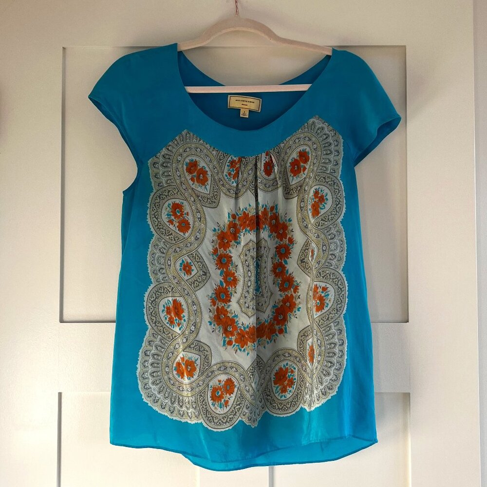 Anthropologie Moulinette Soeurs Fontes Silk Blouse Size Small